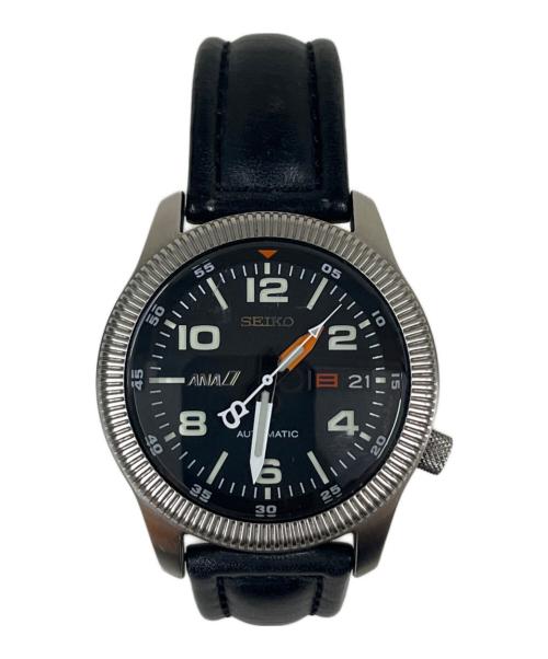 SEIKO（セイコー）SEIKO (セイコー) ANA (アナ) SEIKO×ANA 耐磁パイロットウォッチ　自動巻き ブラックの古着・服飾アイテム