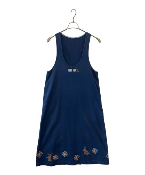 PINK HOUSE（ピンクハウス）PINK HOUSE (ピンクハウス) PINK HOUSE  ジャンパースカート ネイビー サイズ:記載なしの古着・服飾アイテム