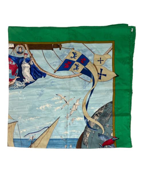 HERMES（エルメス）HERMES (エルメス) シルクスカーフ グリーンの古着・服飾アイテム