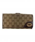 GUCCIグッチ）の古着「GUCCI　GG　181598　長財布」｜ベージュ