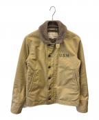AVIREXアヴィレックス）の古着「AVIREX　6172135　デッキジャケット」｜ベージュ