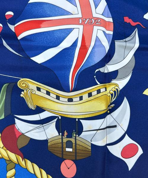 HERMES（エルメス）HERMES (エルメス) スカーフ ブルーの古着・服飾アイテム