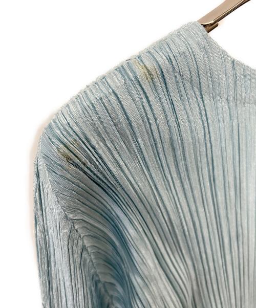 PLEATS PLEASE（プリーツプリーズ）PLEATS PLEASE (プリーツプリーズ) プリーツカーディガン スカイブルー サイズ:サイズ3の古着・服飾アイテム