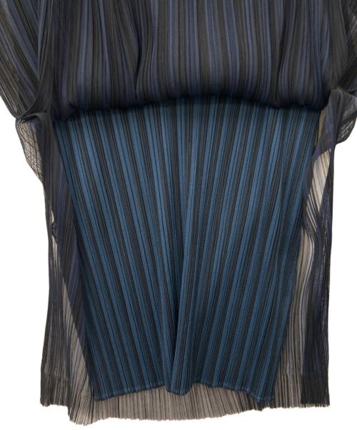 PLEATS PLEASE（プリーツプリーズ）PLEATS PLEASE (プリーツプリーズ) プリーツチュニック ネイビー サイズ:サイズ3の古着・服飾アイテム