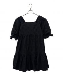 HER LIP TO（ハーリップトゥ）の古着「レースワンピース」｜ブラック