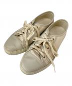 GUCCIグッチ）の古着「GGキャンバス キャンバス×レザー スニーカー」｜ベージュ