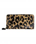 COACHコーチ）の古着「COACH　CM526　レオパード プリント　長財布」｜ベージュ×ブラウン