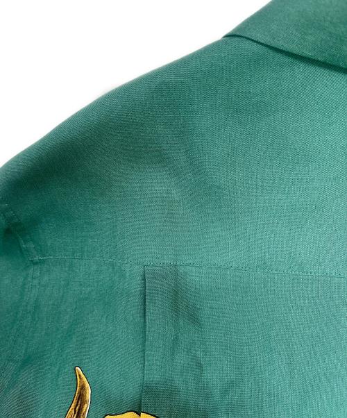 WACKO MARIA（ワコマリア）WACKO MARIA (ワコマリア) 56 TATTOO STUDIO (56 タトゥースタジオ) ハワイアンシャツ グリーン サイズ:Lの古着・服飾アイテム