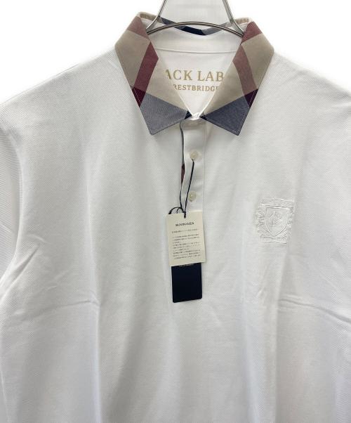 BLACK LABEL CRESTBRIDGE（ブラックレーベル クレストブリッジ）BLACK LABEL CRESTBRIDGE (ブラックレーベル クレストブリッジ) ポロシャツ ホワイト サイズ:3Lの古着・服飾アイテム