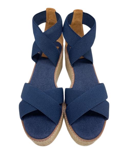 TORY BURCH（トリーバーチ）TORY BURCH (トリーバーチ) TORY BURCH　ウェッジソールサンダル ネイビー サイズ:8.5の古着・服飾アイテム
