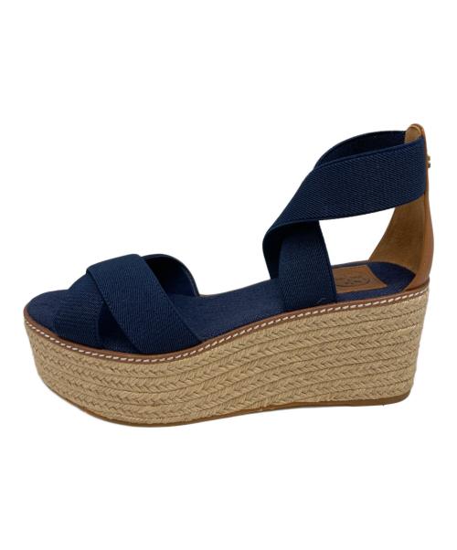 TORY BURCH（トリーバーチ）TORY BURCH (トリーバーチ) TORY BURCH　ウェッジソールサンダル ネイビー サイズ:8.5の古着・服飾アイテム