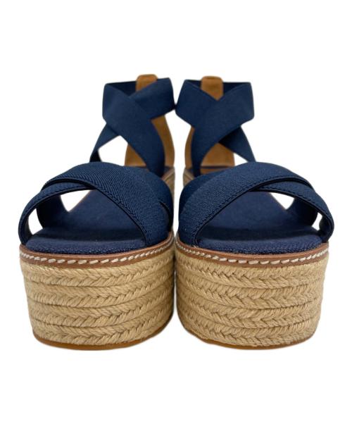TORY BURCH（トリーバーチ）TORY BURCH (トリーバーチ) TORY BURCH　ウェッジソールサンダル ネイビー サイズ:8.5の古着・服飾アイテム