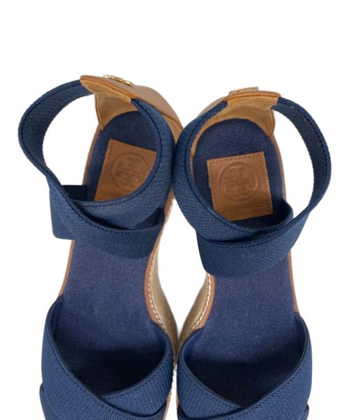 TORY BURCH（トリーバーチ）TORY BURCH (トリーバーチ) TORY BURCH　ウェッジソールサンダル ネイビー サイズ:8.5の古着・服飾アイテム