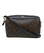 COACHコーチ）の古着「COACH　F77879　ショルダーバッグ」｜ブラウン×ブラック