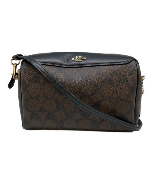 COACH（コーチ）COACH (コーチ) COACH　F77879　ショルダーバッグ ブラウン×ブラックの古着・服飾アイテム