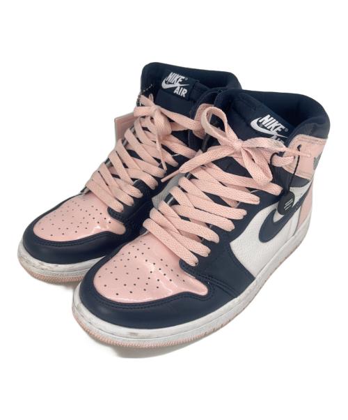 NIKE（ナイキ）NIKE (ナイキ) WMNS AIR JORDAN 1 RETRO HIGH OG ピンク×ネイビー サイズ:24.5の古着・服飾アイテム