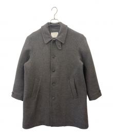 SHIPS any（シップスエニィ）の古着「SHIPS any　PURE WOOL MELTON　ステンカラーコート」｜グレー