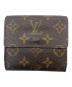 LOUIS VUITTON (ルイ ヴィトン) LOUIS VUITTON モノグラム ポルトモネ・ビエ カルトクレディ 3つ折り財布 ブラウン：6000円
