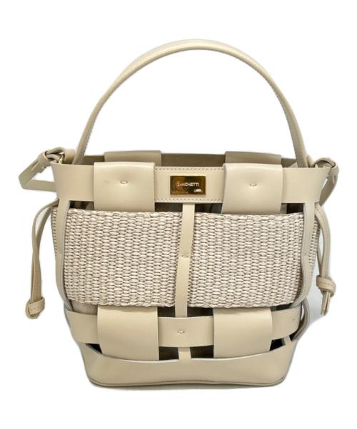 ZANCHETTI（ザンケッティー）ZANCHETTI (ザンケッティー) WOVEN BUCKET SMALL  2WAYバッグ ベージュの古着・服飾アイテム