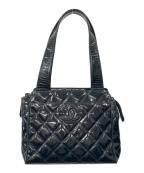 CHANELシャネル）の古着「CHANEL エナメルバッグ」｜ブラック