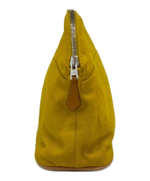 HERMES（エルメス）HERMES (エルメス) HERMES　ボリードポーチMM  コスメポーチ イエローの古着・服飾アイテム