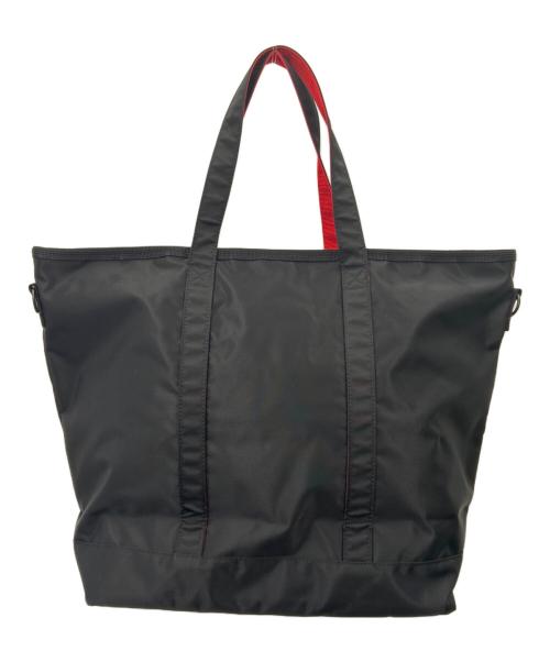 PORTER（ポーター）PORTER (ポーター) PORTER  L-FINE  2WAYナイロントートバッグ ブラック×レッドの古着・服飾アイテム