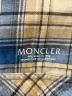 中古・古着 MONCLER (モンクレール) MONCLER　バックロゴフランネルシャツ ブルー×ベージュ サイズ:L：20000円