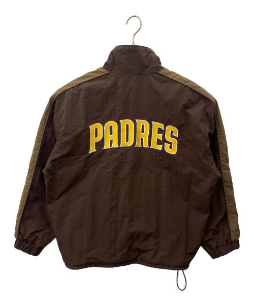 PERUSHU（ペルーシュ）Perushu (ペルーシュ) MLB (エムエルビー) Perushu× MLB ナイロンジャケット ブラウン サイズ:Mの古着・服飾アイテム