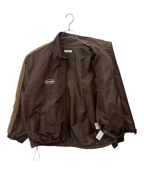 PERUSHU（ペルーシュ）Perushu (ペルーシュ) MLB (エムエルビー) Perushu× MLB ナイロンジャケット ブラウン サイズ:Mの古着・服飾アイテム