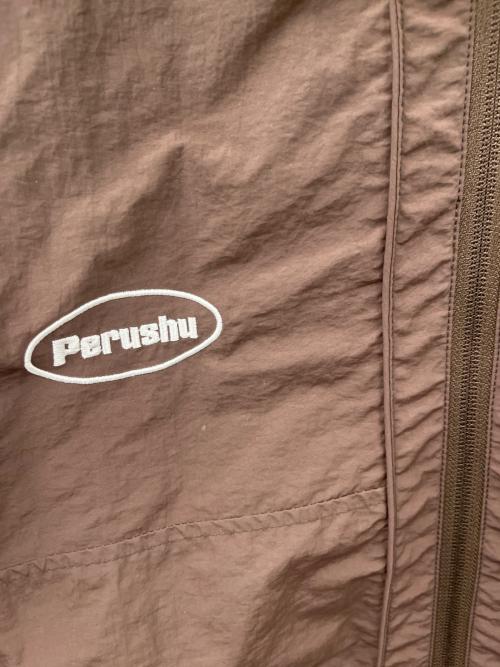 PERUSHU（ペルーシュ）Perushu (ペルーシュ) MLB (エムエルビー) Perushu× MLB ナイロンジャケット ブラウン サイズ:Mの古着・服飾アイテム