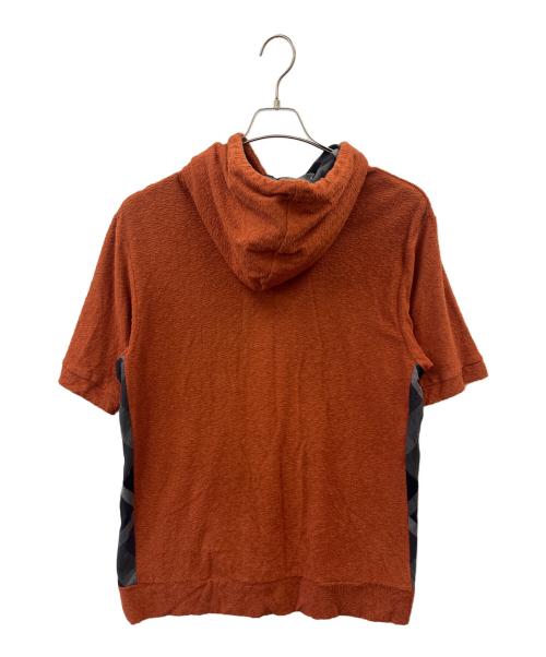 BLACK LABEL CRESTBRIDGE（ブラックレーベル クレストブリッジ）BLACK LABEL CRESTBRIDGE (ブラックレーベル クレストブリッジ) BLACK LABEL CRESTBRIDGE　半袖パーカー オレンジ サイズ:Lの古着・服飾アイテム