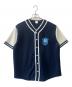 READY TO BE' IN JAPAN（レディトゥビーインジャパン）の古着「TWICE 5TH WORLD TOUR 'READY TO BE' IN JAPAN　ユニフォームシャツ」｜ネイビー×ホワイト