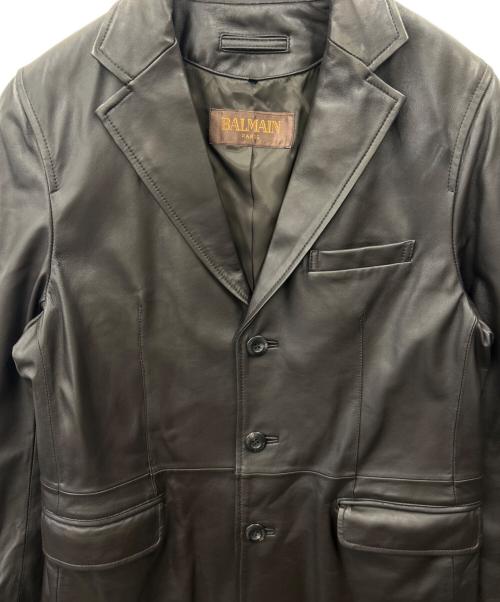 BALMAIN（バルマン）BALMAIN (バルマン) BALMAIN　レザージャケット ブラウン サイズ:Lの古着・服飾アイテム