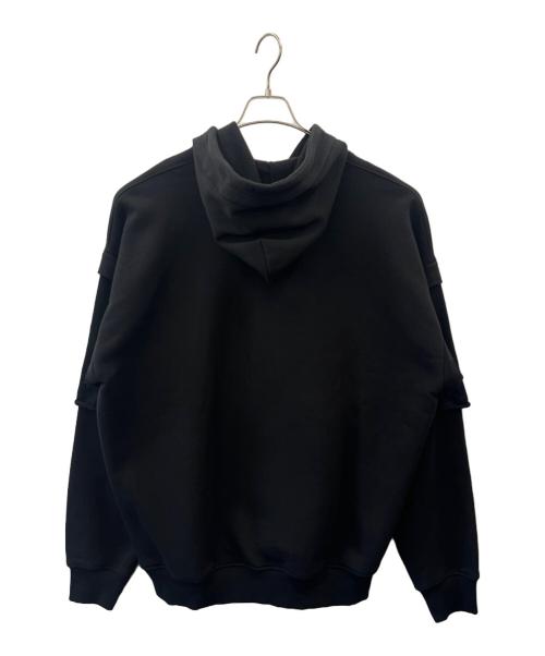 DIESEL（ディーゼル）DIESEL (ディーゼル) DIESEL ループタイ付裏起毛プルオーバーパーカー ブラック サイズ:Lの古着・服飾アイテム
