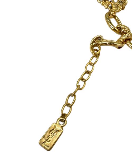 Yves Saint Laurent（イヴサンローラン）Yves Saint Laurent (イヴサンローラン) Yves Saint Laurent　ストーンネックレス ゴールドの古着・服飾アイテム