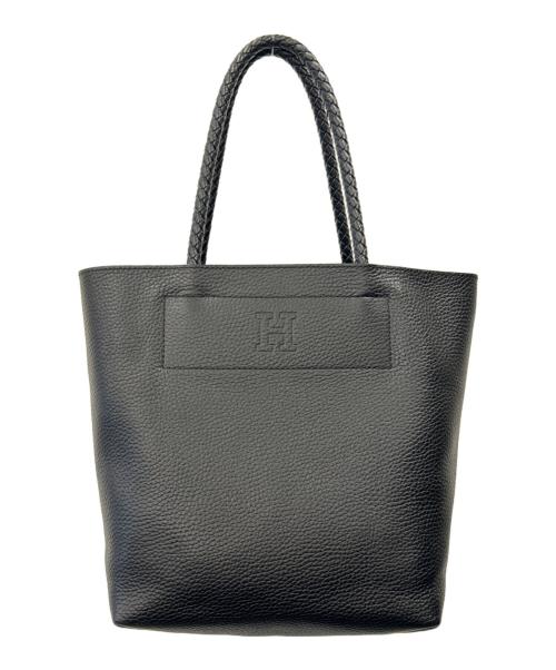 HIROFU（ヒロフ）HIROFU (ヒロフ) HIROFU　チェスタ　レザートートバッグ ブラックの古着・服飾アイテム