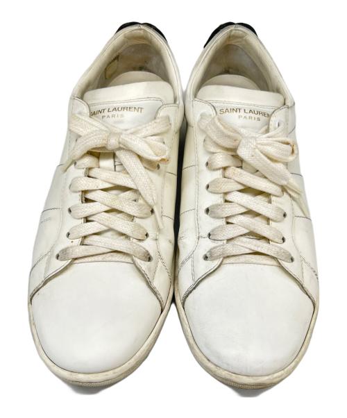 Saint Laurent Paris（サンローランパリ）Saint Laurent Paris (サンローランパリ) Saint Laurent Paris　リップスレザースニーカー ホワイト サイズ:40の古着・服飾アイテム