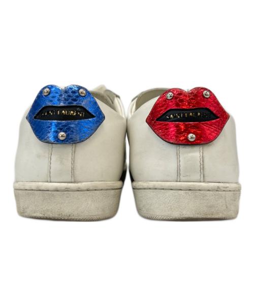 Saint Laurent Paris（サンローランパリ）Saint Laurent Paris (サンローランパリ) Saint Laurent Paris　リップスレザースニーカー ホワイト サイズ:40の古着・服飾アイテム