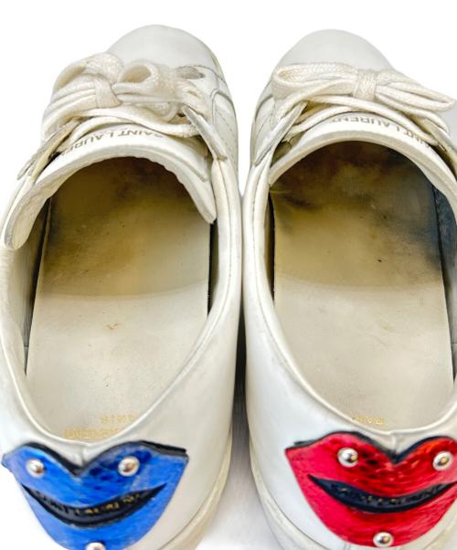 Saint Laurent Paris（サンローランパリ）Saint Laurent Paris (サンローランパリ) Saint Laurent Paris　リップスレザースニーカー ホワイト サイズ:40の古着・服飾アイテム