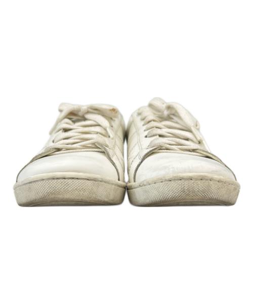 Saint Laurent Paris（サンローランパリ）Saint Laurent Paris (サンローランパリ) Saint Laurent Paris　リップスレザースニーカー ホワイト サイズ:40の古着・服飾アイテム