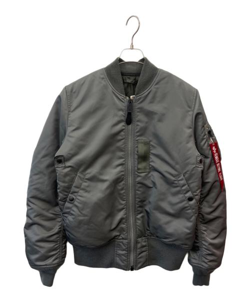 ALPHA（アルファ）ALPHA (アルファ) ALPHA 　MA-1ジャケット グレー サイズ:Ｍの古着・服飾アイテム
