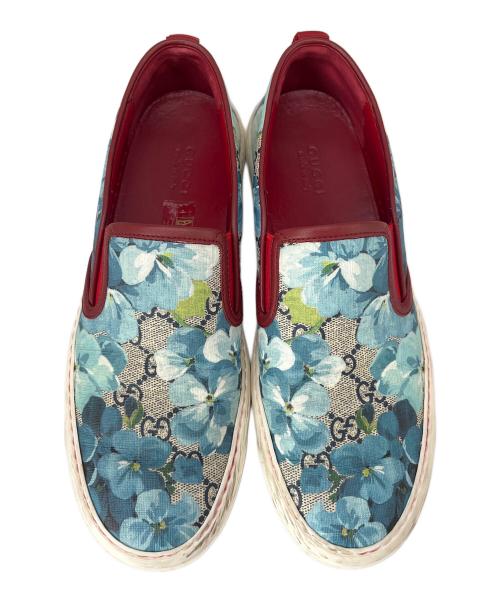 GUCCI（グッチ）GUCCI (グッチ) GUCCI  GGブルームス スリッポン ブルー×レッド サイズ:38の古着・服飾アイテム