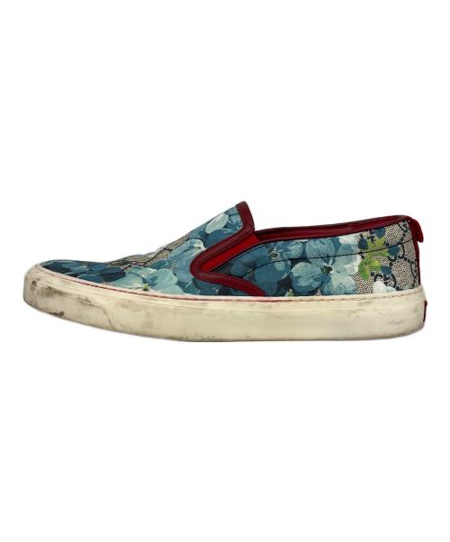 GUCCI（グッチ）GUCCI (グッチ) GUCCI  GGブルームス スリッポン ブルー×レッド サイズ:38の古着・服飾アイテム