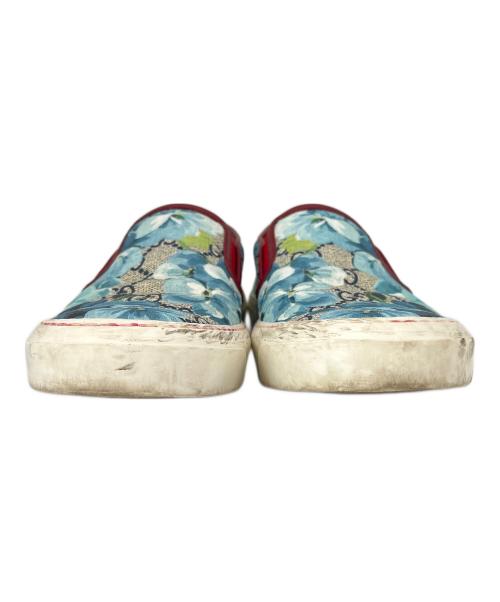 GUCCI（グッチ）GUCCI (グッチ) GUCCI  GGブルームス スリッポン ブルー×レッド サイズ:38の古着・服飾アイテム