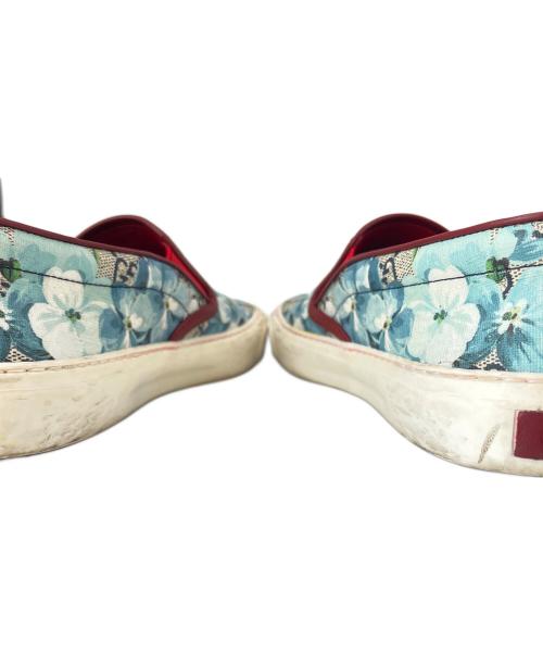 GUCCI（グッチ）GUCCI (グッチ) GUCCI  GGブルームス スリッポン ブルー×レッド サイズ:38の古着・服飾アイテム