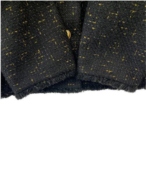 PLST（プラステ）PLST (プラステ) PLST ツイードメタルボタンジャケット ブラック サイズ:Mの古着・服飾アイテム