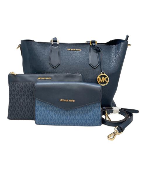 MICHAEL KORS（マイケル・コース）MICHAEL KORS (マイケルコース) MICHAEL KORS　35H0GKFT9T　トートバッグ ネイビーの古着・服飾アイテム