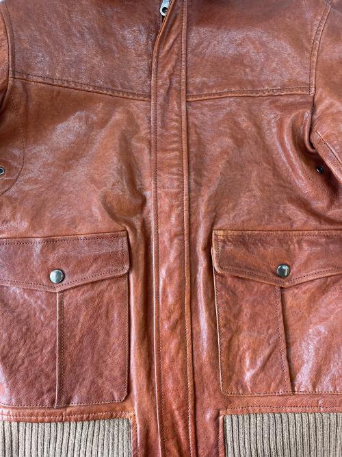 ESTNATION（エストネーション）ESTNATION (エストネーション) ESTNATION　ラムレザージャケット ブラウン サイズ:1の古着・服飾アイテム
