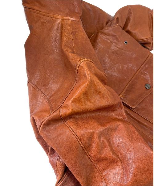 ESTNATION（エストネーション）ESTNATION (エストネーション) ESTNATION　ラムレザージャケット ブラウン サイズ:1の古着・服飾アイテム