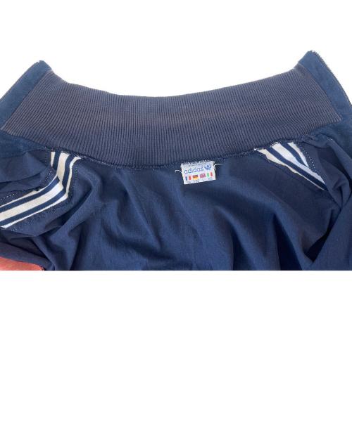 adidas（アディダス）adidas (アディダス) adidas 70-80sトラックジャケット　ベロア ネイビー×ホワイト サイズ:イギリス Lの古着・服飾アイテム